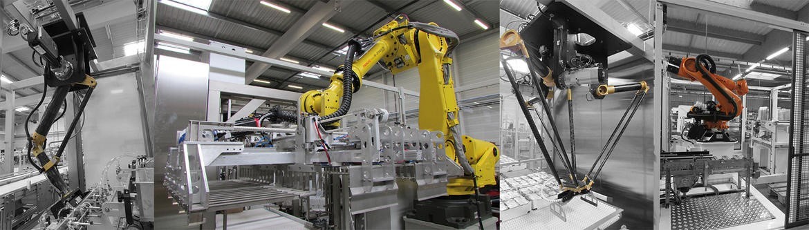 MG Tech industrial robot expertise for end-of-line packaging machines